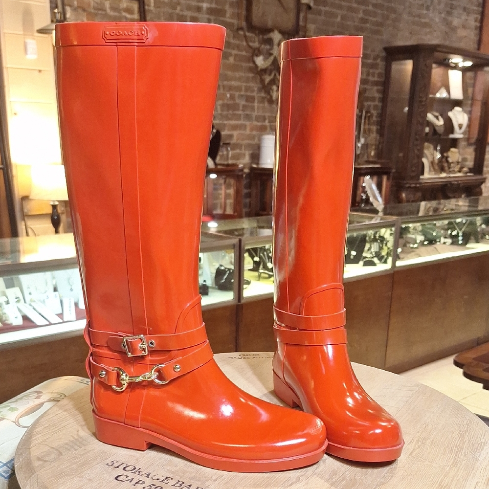 Coach Women's Bold Red Winter Boots
